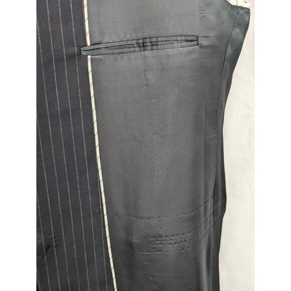 J.Crew Blazer Men Size 44L Pinstriped 100% Wool Sportcoat Preppy Office Academia - Picture 5 of 16